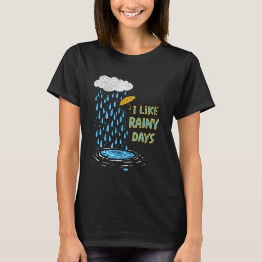 Ich mag Regentage Regenschirm Regenschirm Regensch T-Shirt (Vorderseite)