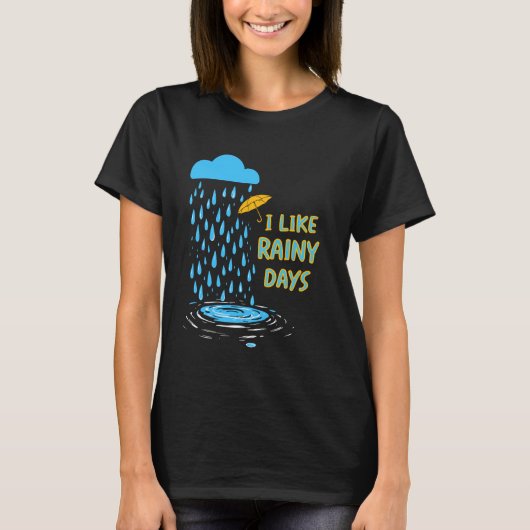 Ich mag Regentage Regenschirm Regenschirm Regensch T-Shirt (Vorderseite)
