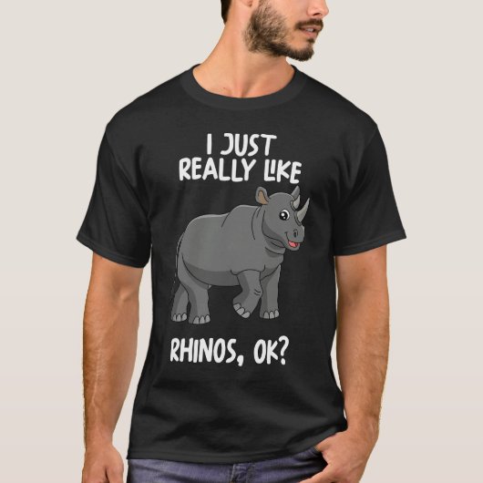 Ich mag Rhinos Ok T-Shirt (Vorderseite)