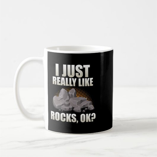 Ich mag Rocks Geology Geologist Rock Collect Kaffeetasse (Links)