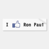 Ich mag Ron Paul Autoaufkleber (Vorne)