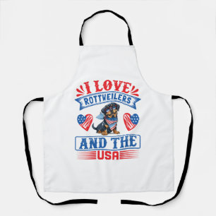 Ich mag Rottweiler und die USA Schürze