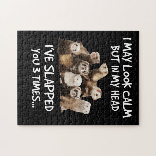 Ich mag ruhig aussehen, aber in meinem Kopf habe i Puzzle (Horizontal)