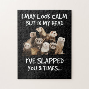 Ich mag ruhig aussehen, aber in meinem Kopf habe i Puzzle