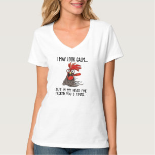 Ich mag ruhig aussehen, aber in meinem Kopf habe i T-Shirt