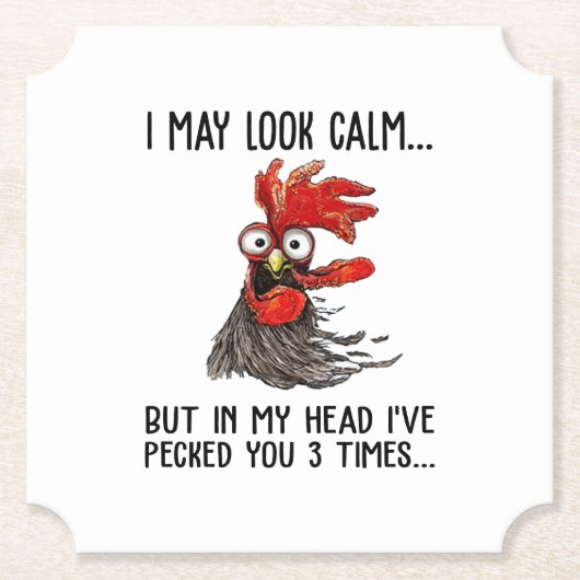 Ich mag ruhig aussehen, aber in meinem Kopf habe i Untersetzer (Vorderseite)