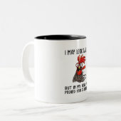 Ich mag ruhig aussehen, aber in meinem Kopf habe i Zweifarbige Tasse (Vorderseite Links)