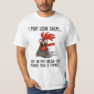 Ich mag ruhig aussehen, aber mein Kopf habe ich di T-Shirt