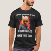 Ich mag ruhig aussehen, Funny Rooster Spaß Sarcast T-Shirt (Vorderseite)