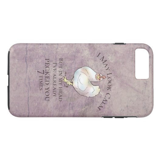 "Ich mag ruhig aussehen" Hühnchen Case-Mate iPhone Hülle (Rückseite (Horizontal))