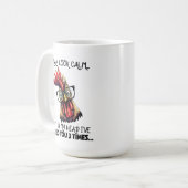 Ich mag ruhig aussehen Hühnenhennenhen Sarcasm Fun Kaffeetasse (Vorderseite Links)