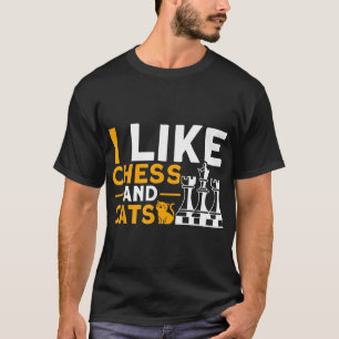 Ich mag Schach und Schachspieler für Katzen T-Shirt
