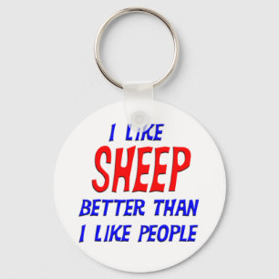 Ich mag Schafe besser, als ich Schlüsselanhänger