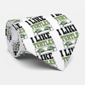 Ich mag Schildkröte-großen Text Krawatte (Gerollt)
