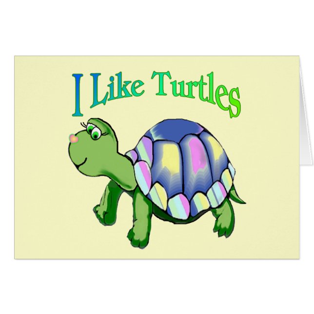 Ich mag Schildkröten (Vorderseite (Horizontal))