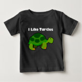 Ich mag Schildkröten - Baby Fine Jersey T - Shirt (Vorderseite)