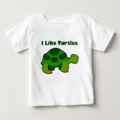 Ich mag Schildkröten - Baby Fine Jersey T - Shirt (Vorderseite)