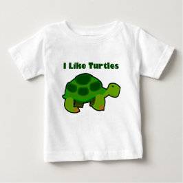 Ich mag Schildkröten - Baby Fine Jersey T - Shirt 