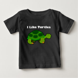 Ich mag Schildkröten - Baby Fine Jersey T - Shirt 