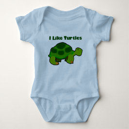 Ich mag Schildkröten - Baby Jersey Bodysuit Baby Strampler