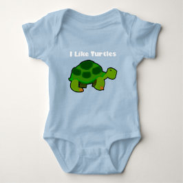 Ich mag Schildkröten - Baby Jersey Bodysuit Baby Strampler