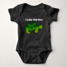 Ich mag Schildkröten - Baby Jersey Bodysuit Baby Strampler