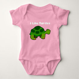Ich mag Schildkröten - Baby Jersey Bodysuit Baby Strampler