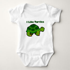 Ich mag Schildkröten - Baby Jersey Bodysuit Baby Strampler