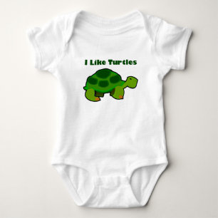 Ich mag Schildkröten - Baby Jersey Bodysuit Strampler