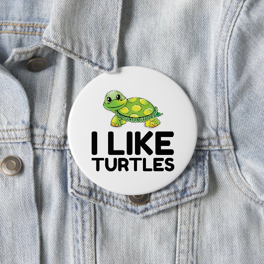 Ich mag Schildkröten Button (Beispiel)