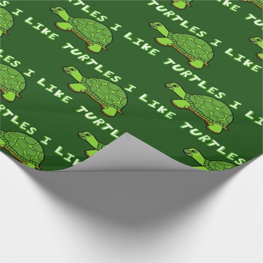Ich mag Schildkröten Geschenkpapier (Ecke)