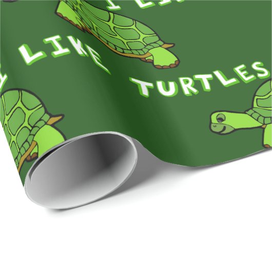 Ich mag Schildkröten Geschenkpapier (Rolleneckpunkt)