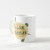 Ich mag Schildkröten Kaffeetasse (Vorderseite Links)