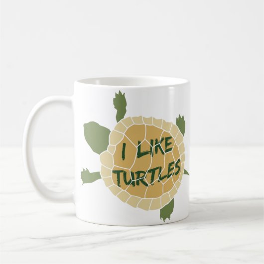 Ich mag Schildkröten Kaffeetasse (Links)
