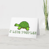 Ich mag Schildkröten Karte (Vorderseite)