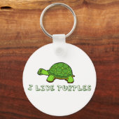 Ich mag Schildkröten Schlüsselanhänger (Rückseite)