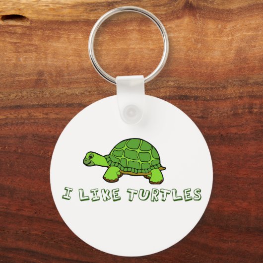 Ich mag Schildkröten Schlüsselanhänger (Rückseite)