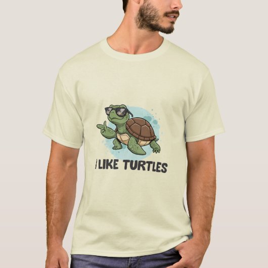 Ich mag Schildkröten T-Shirt (Vorderseite)