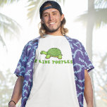 Ich mag Schildkröten T-Shirt<br><div class="desc">Das lustige Schildkrötengeschenk,  das I Like Turtles unter einer niedlichen grünen Schildkröte lautet. Ein cooler Besitzer der Heimschildkröte.</div>