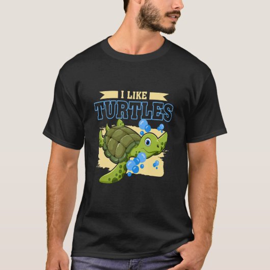 Ich mag Schildkröten Tierzoo Toy Tortoise Turtle T-Shirt (Vorderseite)