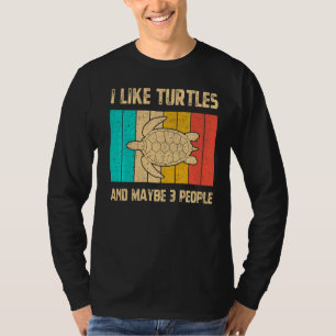 Ich mag Schildkröten und vielleicht 3 Leute Vintag T-Shirt