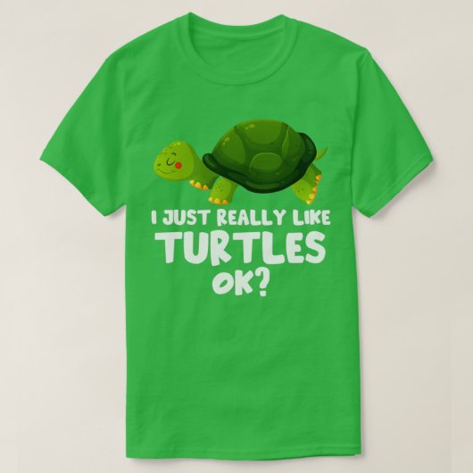 Ich mag Schildkröten wie Tortoise Pet Turtle T-Shirt (Design vorne)