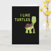 Ich mag SchildkrötenReptilien Karte (Gelbe Blume)