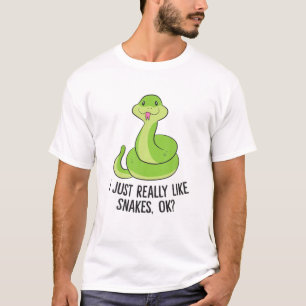 Ich mag Schlangen einfach Niedliche Schlange Repti T-Shirt