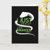 Ich mag Schlangen-Schlangen-Reptil Karte (Gelbe Blume)