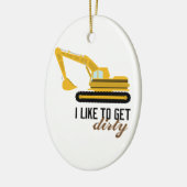Ich mag schmutzig erhalten keramikornament (Links)