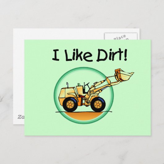 Ich mag schmutzige T - Shirt und Geschenke Postkarte (Vorne/Hinten)