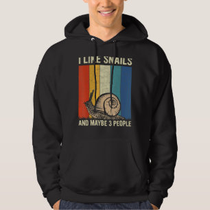 Ich mag Schnecken und vielleicht 3 Personen im Ein Hoodie