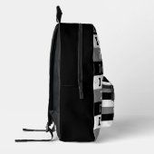 Ich mag Schwarz-weiße und grau gestrichene Gestalt Bedruckter Rucksack (Links)