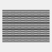 Ich mag Schwarz-weiße und grau gestrichene Gestalt Geschenkpapier Set (Vorderseite)